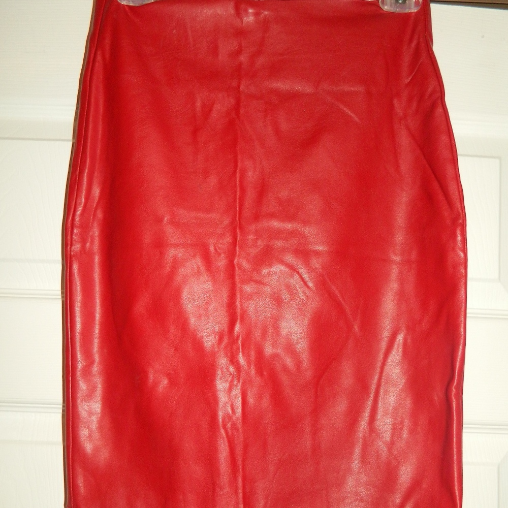 Red Leather skirt